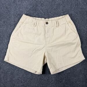 Bearbottom Men’s Beige Stretch Chino Shorts Elastic Waist 5.5” Inseam Size L